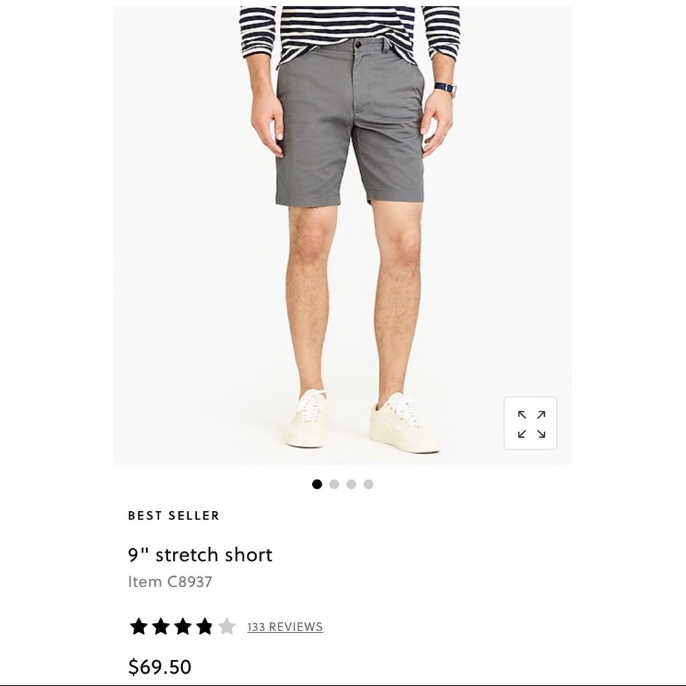 J. Crew • 9” Stretch Short